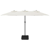 Vidaxl Parasol Double 449x245 cm sandhvid