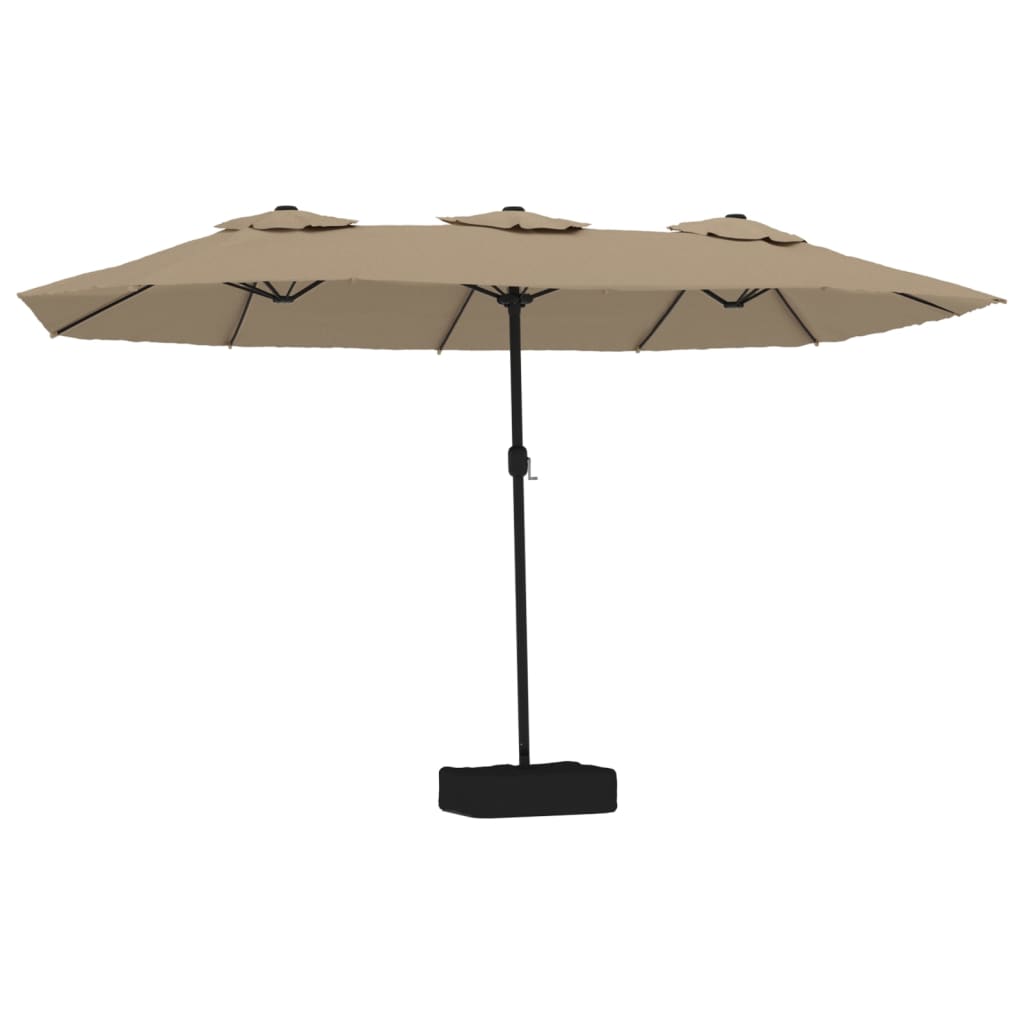 Vidaxl Parasol Double 449x245 cm taupe