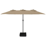 Vidaxl Parasol Double 449x245 cm taupe
