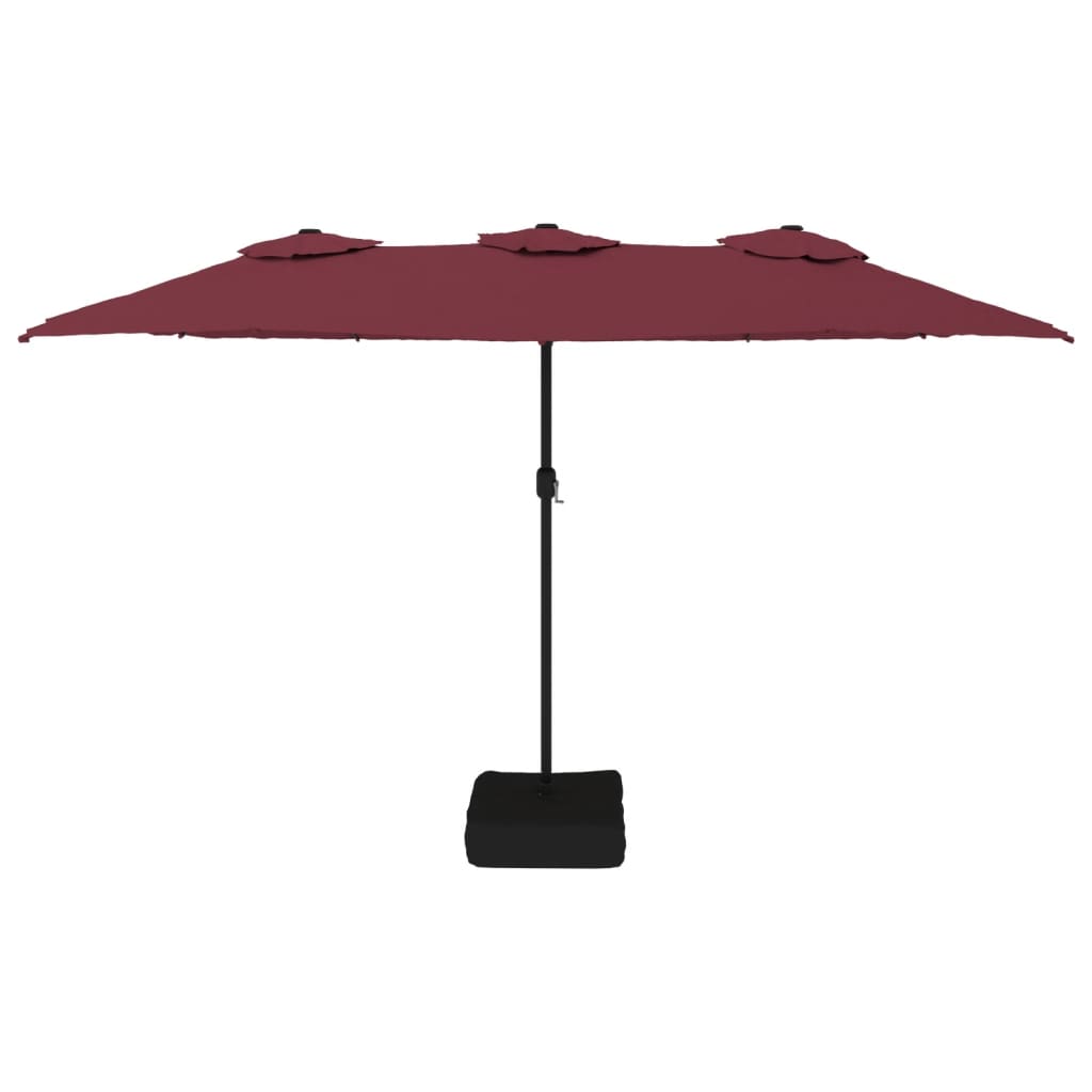 Vidaxx Parasol Double Roof 449x245 cm Bourgogne