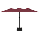 Vidaxx Parasol Double Roof 449x245 cm Bourgogne