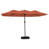 Vidaxx Parasol Double Roof 449x245 cm terracotta farvet