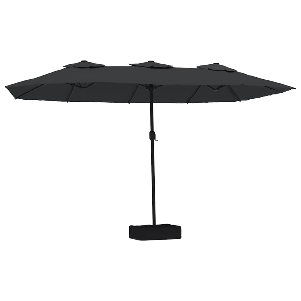 Vidaxx parasol dobbelttag 449x265 cm sort