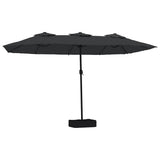 Vidaxx parasol dobbelttag 449x265 cm sort