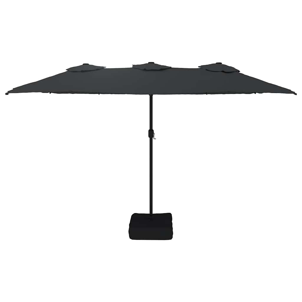 Vidaxx parasol dobbelttag 449x265 cm sort