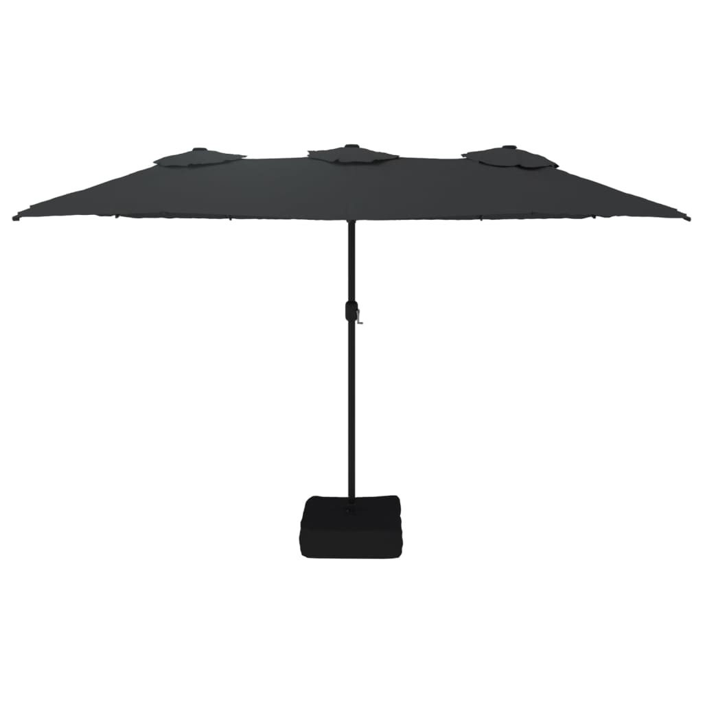 Vidaxx parasol dobbelttag 449x265 cm sort