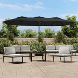 Vidaxx parasol dobbelttag 449x265 cm sort