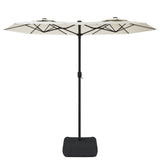 Vidaxx parasol dobbelttag 316x145 cm sandhvid