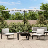 Vidaxx parasol dobbelttag 316x145 cm sandhvid