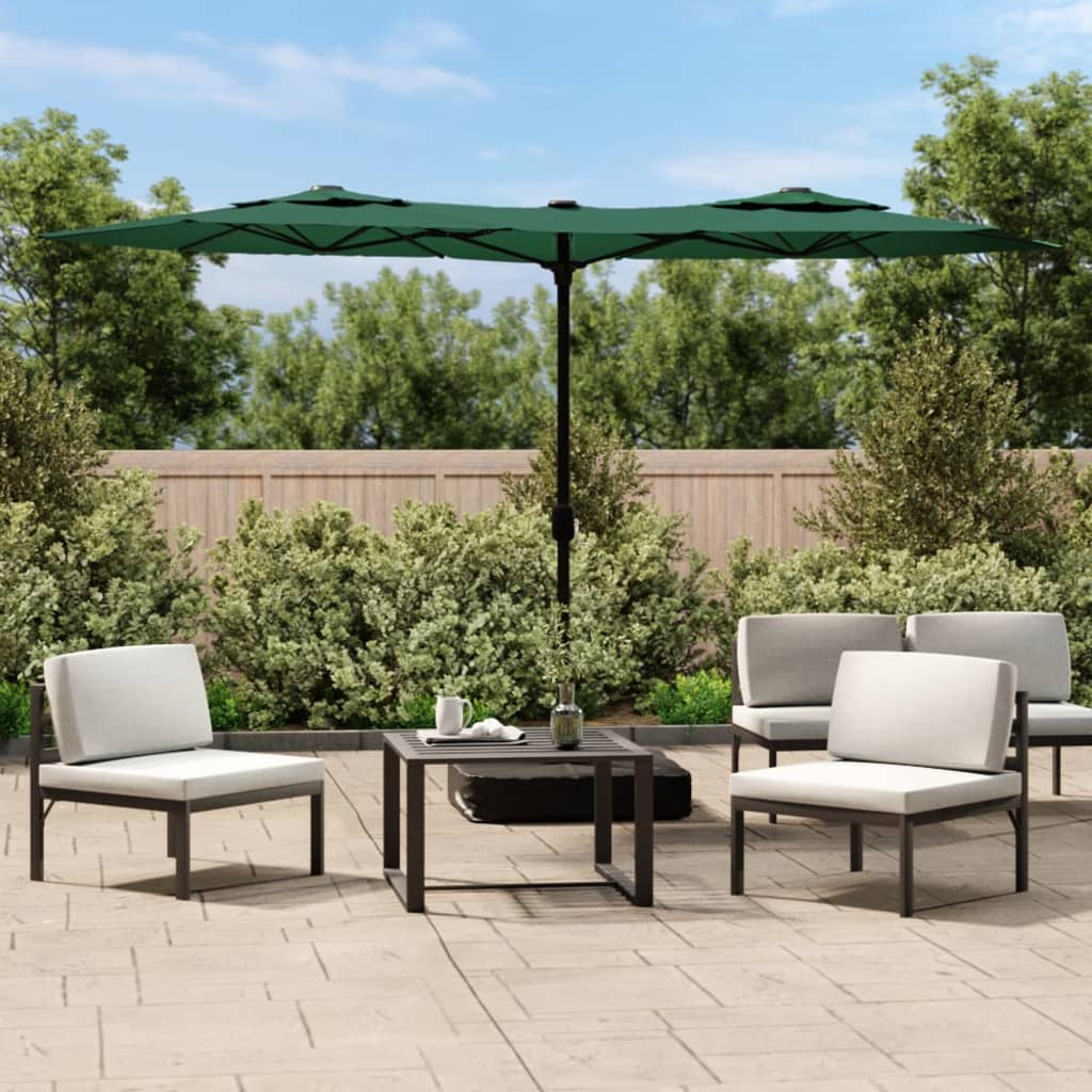 Vidaxx parasol dobbelttag 316x145 cm grøn