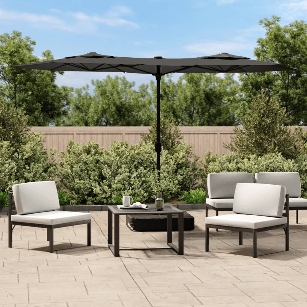 Vidaxx Parasol Double Roof 316x240 cm Anthracite