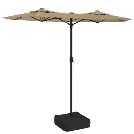 Vidaxx parasol dobbelttag 316x145 cm taupe