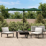 Vidaxx parasol dobbelt med lysdioder 316x145 cm grøn
