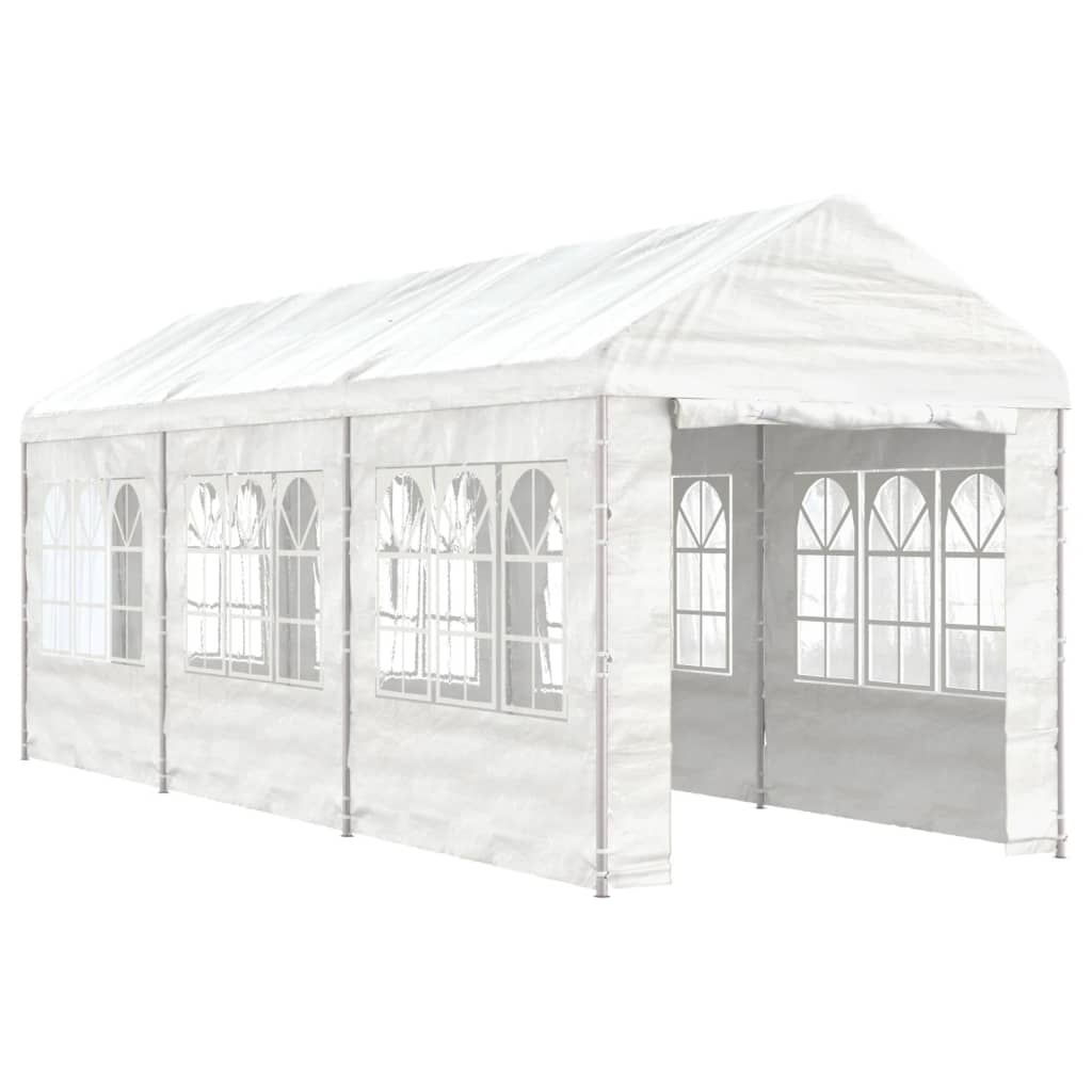 Vidaxl Gazebo med tag 6.69x2.28x2.69 m polyethylenhvide