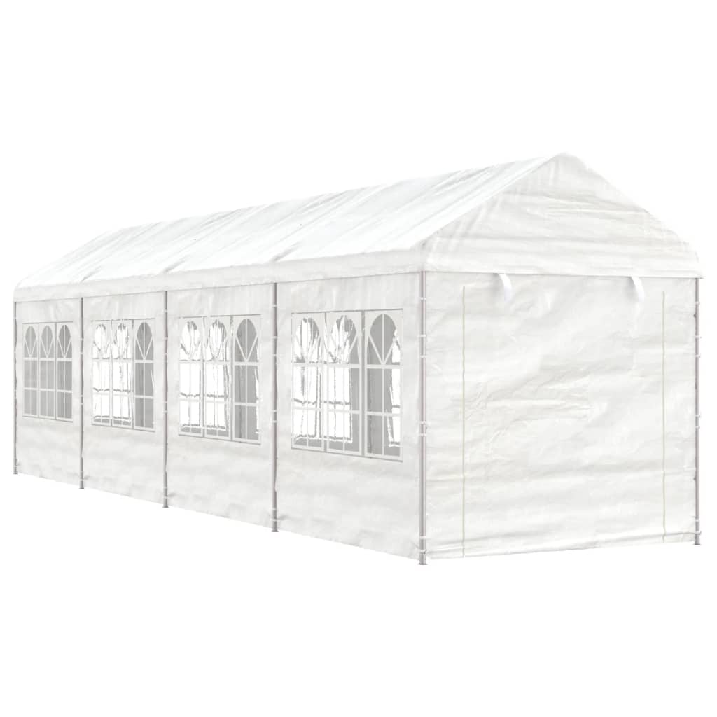 Vidaxl Gazebo med tag 8.92x2.28x2.69 m polyethylenhvide