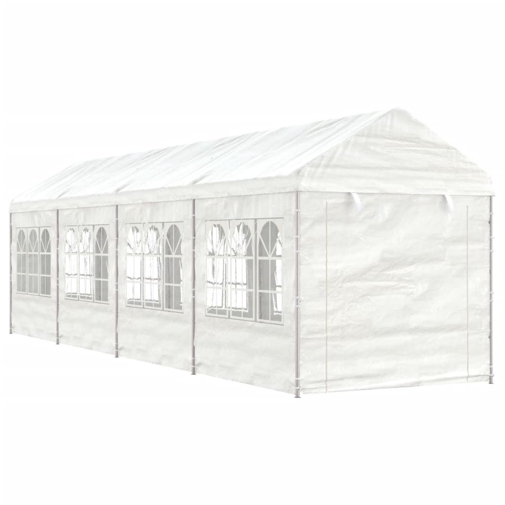 Vidaxl Gazebo med tag 8.92x2.28x2.69 m polyethylenhvide