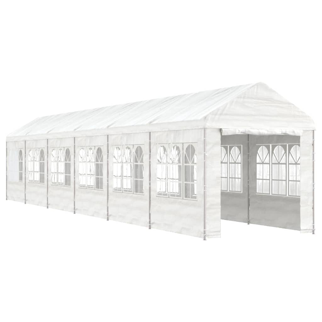 Vidaxl Gazebo med tag 13.38x2.28x2.69 m polyethylenhvide
