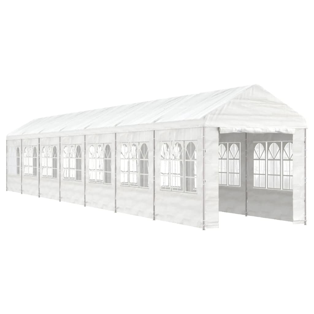 Vidaxl Gazebo med tag 15.61x2.28x2.69 m polyethylenhvide