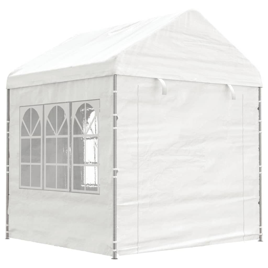 Vidaxl Gazebo med tag 15.61x2.28x2.69 m polyethylenhvide