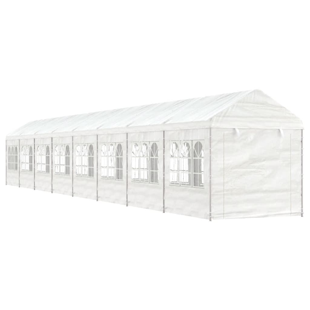 Vidaxl Gazebo med tag 17.84x2.28x2.69 m polyethylenhvide
