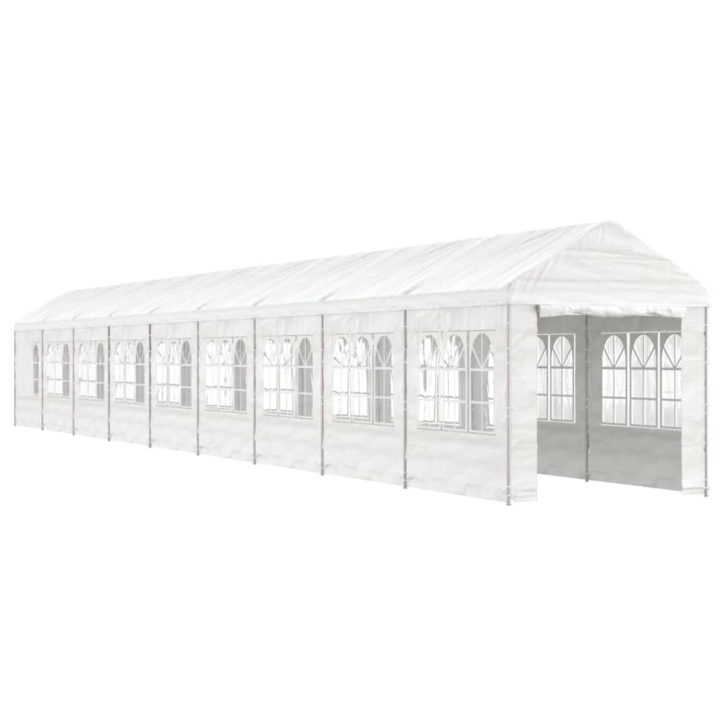 Vidaxl Gazebo med tag 20.07x2.28x2.69 m polyethylenhvide
