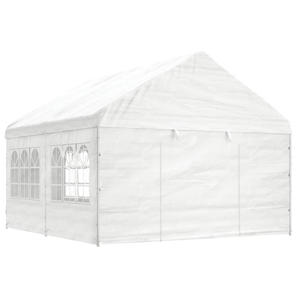 Vidaxl Gazebo med tag 4.46x4.08x3.22 m polyethylenhvide