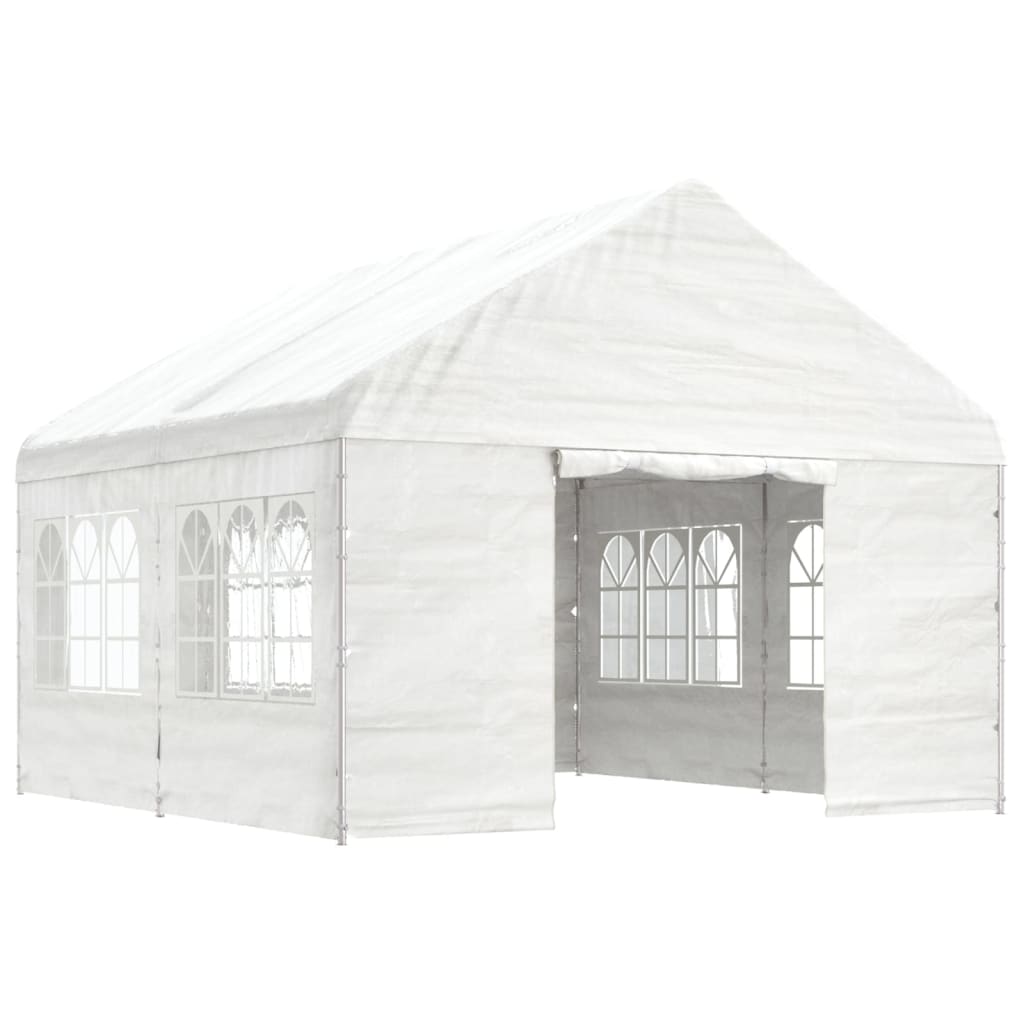 Vidaxl Gazebo med tag 4.46x4.08x3.22 m polyethylenhvide
