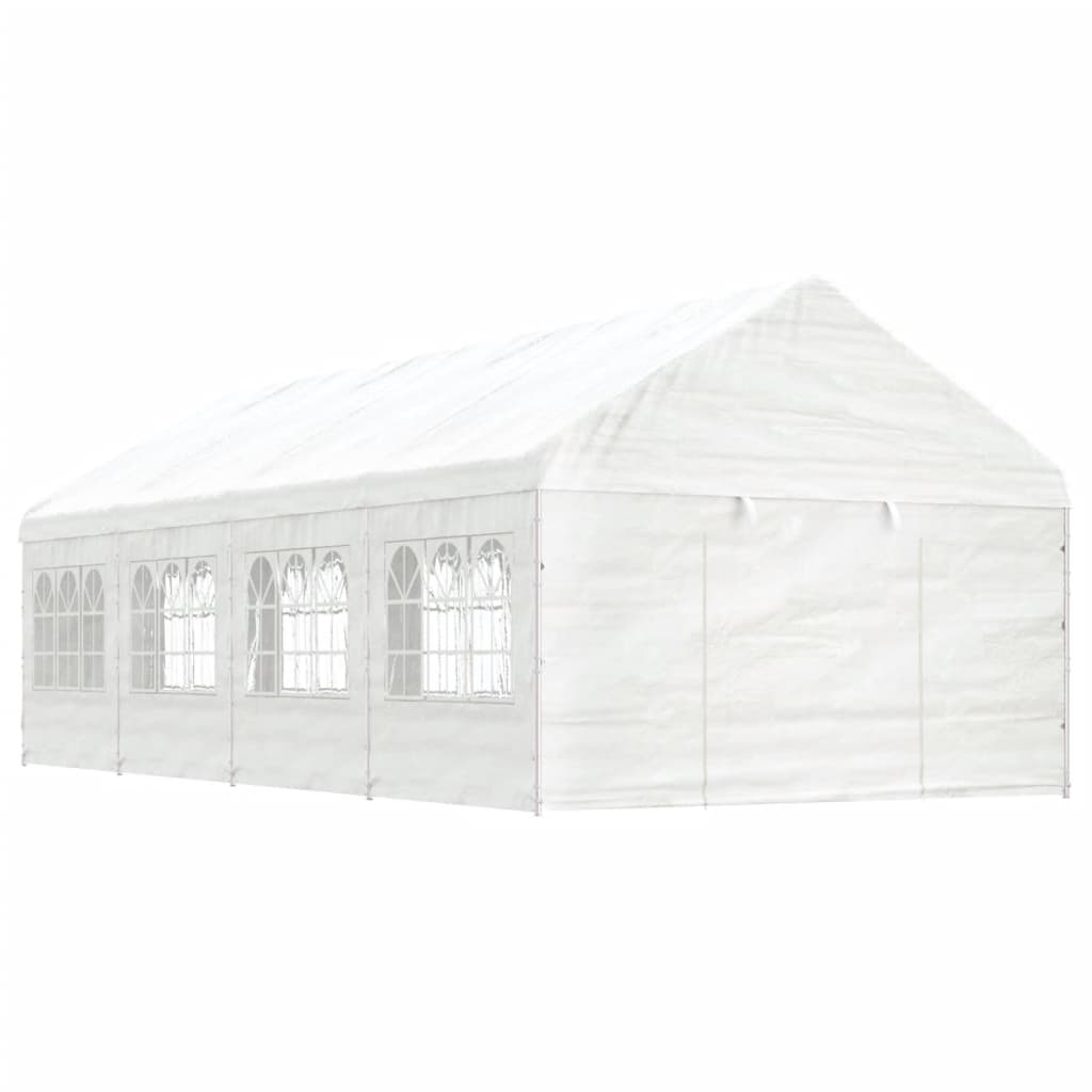 Vidaxl Gazebo med tag 8.92x4.08x3.22 m polyethylenhvide