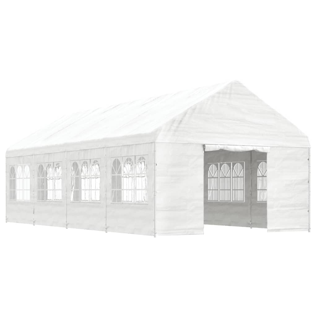 Vidaxl Gazebo med tag 8.92x4.08x3.22 m polyethylenhvide