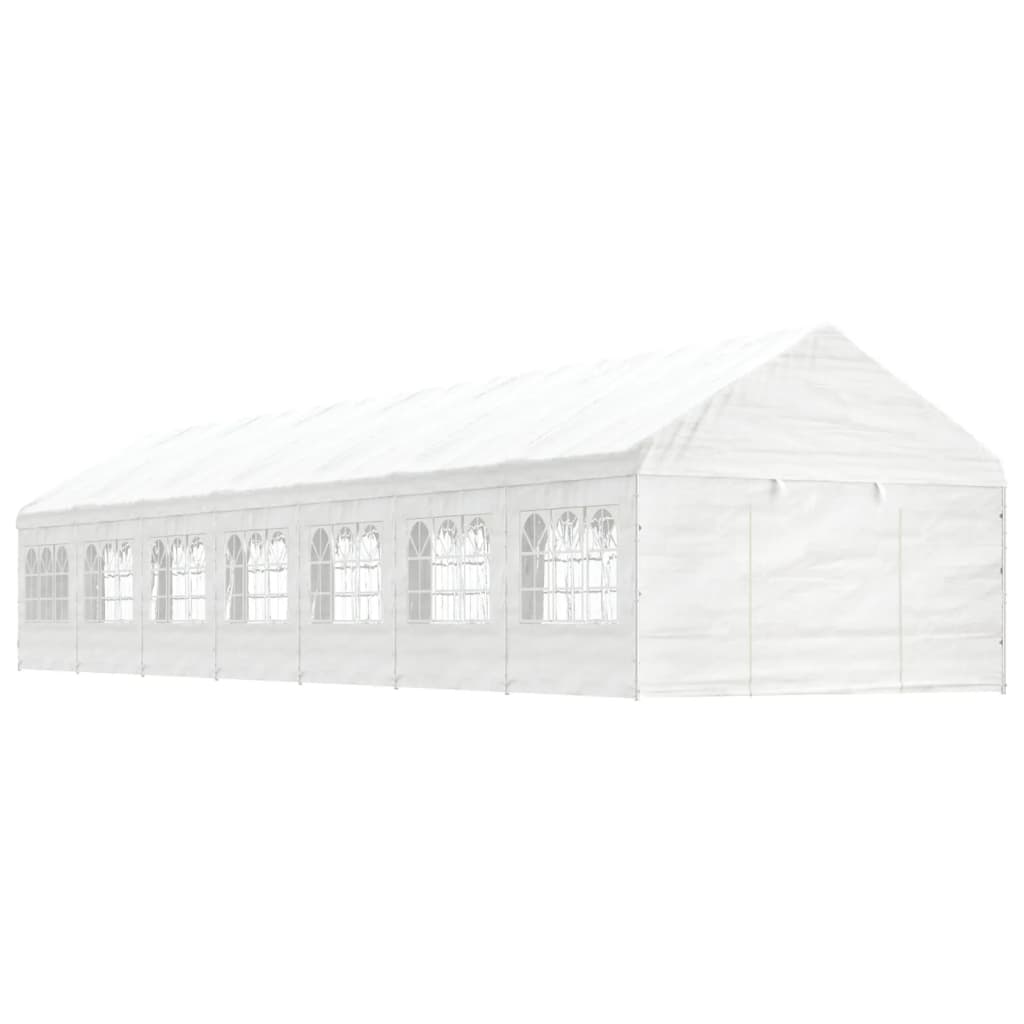 Vidaxl Gazebo med tag 15.61x4.08x3.22 m polyethylenhvide