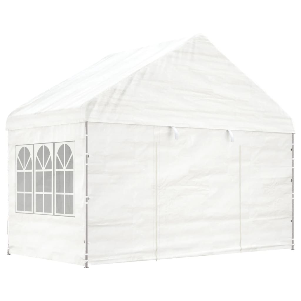 Vidaxl Gazebo med tag 15.61x4.08x3.22 m polyethylenhvide