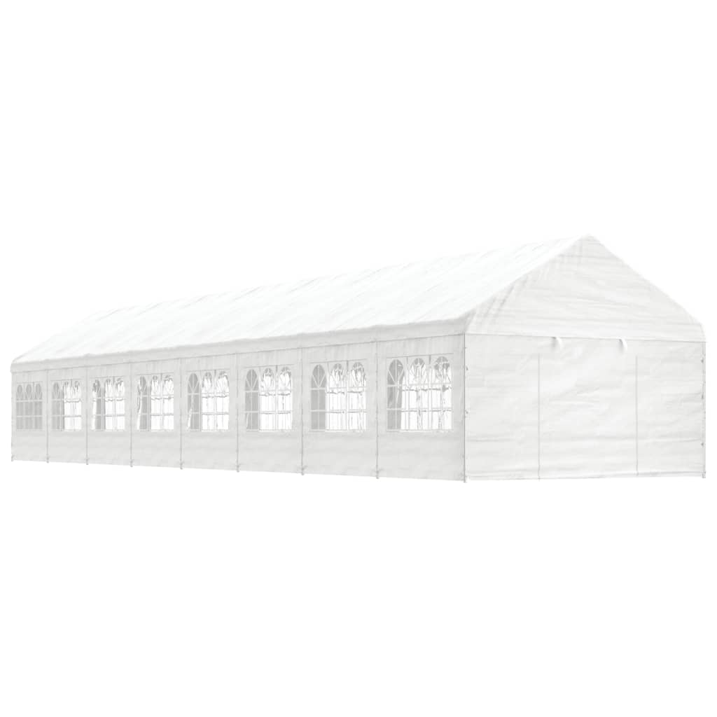 Vidaxl Gazebo med tag 17.84x4.08x3.22 m polyethylenhvide
