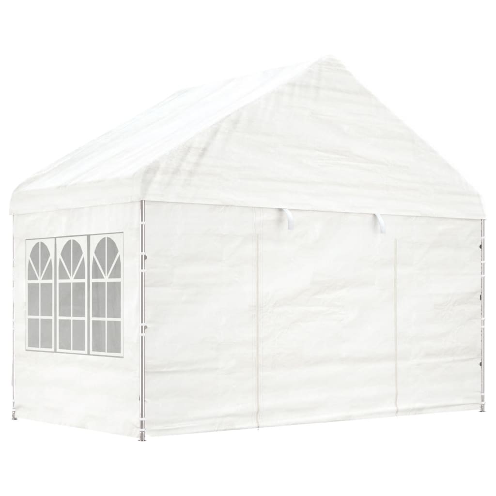 Vidaxl Gazebo med tag 17.84x4.08x3.22 m polyethylenhvide