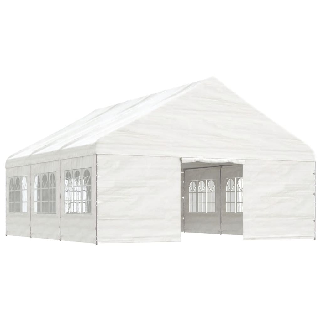 Vidaxl Gazebo med tag 6,69x5,88x3,75 m polyethylenhvide