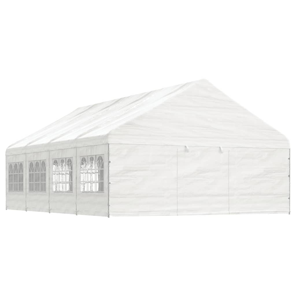 Vidaxl Gazebo med tag 8.92x5.88x3.75 m polyethylenhvide