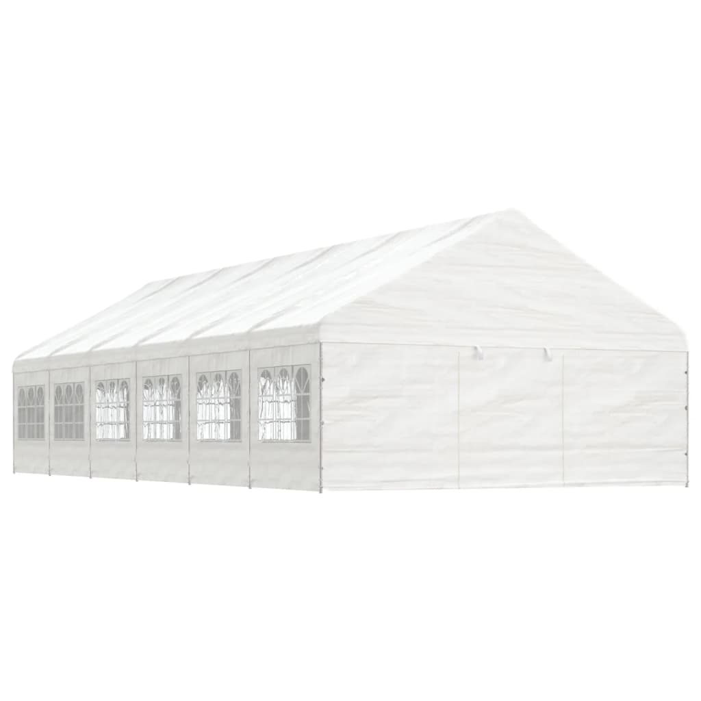 Vidaxl Gazebo med tag 13.38x5.88x3.75 m polyethylenhvide