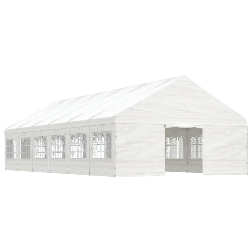 Vidaxl Gazebo med tag 13.38x5.88x3.75 m polyethylenhvide