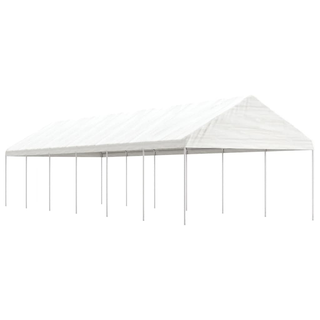 Vidaxl Gazebo med tag 13.38x4.08x3.22 m polyethylenhvide