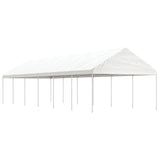 Vidaxl Gazebo med tag 13.38x4.08x3.22 m polyethylenhvide