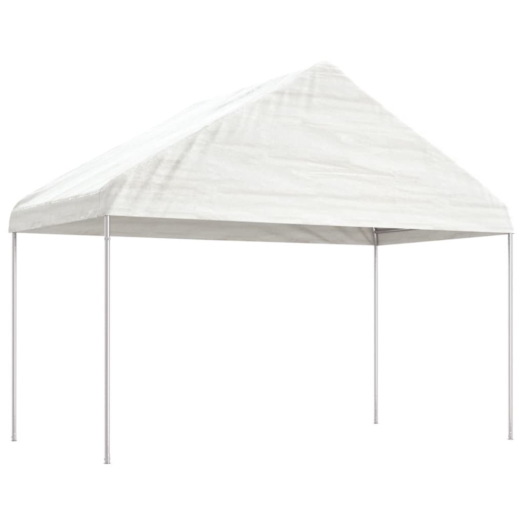 Vidaxl Gazebo med tag 13.38x4.08x3.22 m polyethylenhvide