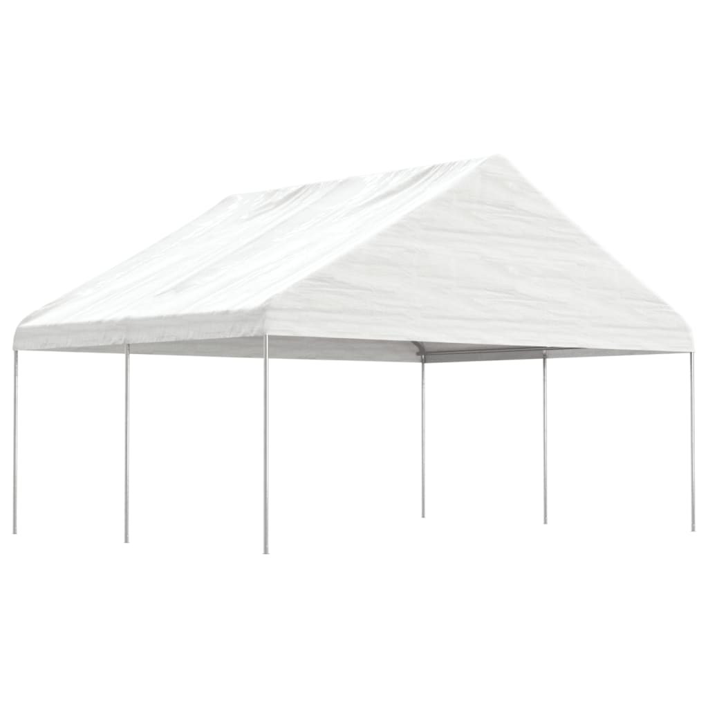 Vidaxl Gazebo med tag 4.46x5.88x3.75 m polyethylenhvide