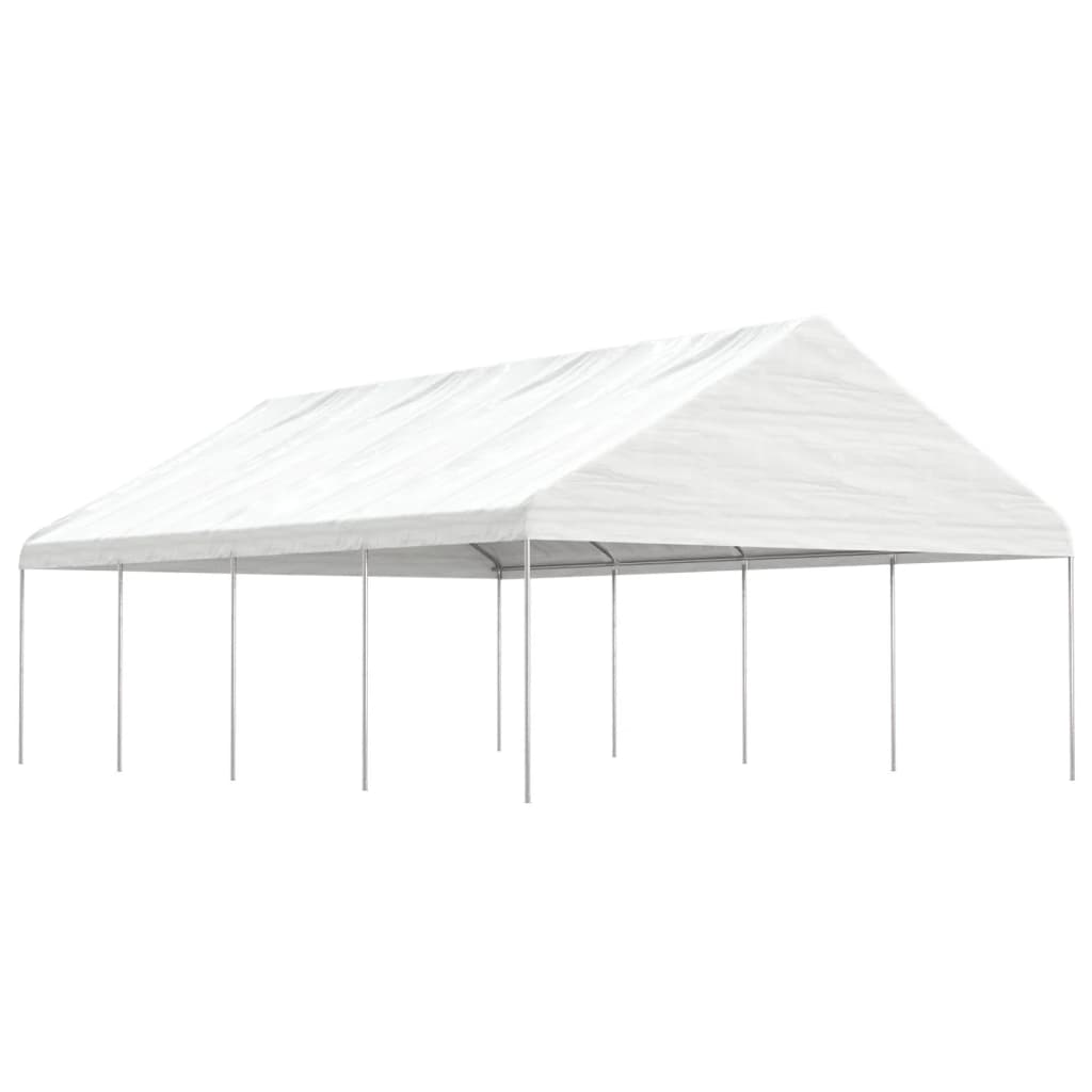 Vidaxl Gazebo med tag 8.92x5.88x3.75 m polyethylenhvide