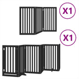 Vidaxl hondenhek inklapbaar 9 panelen 450 cm populierenhout zwart