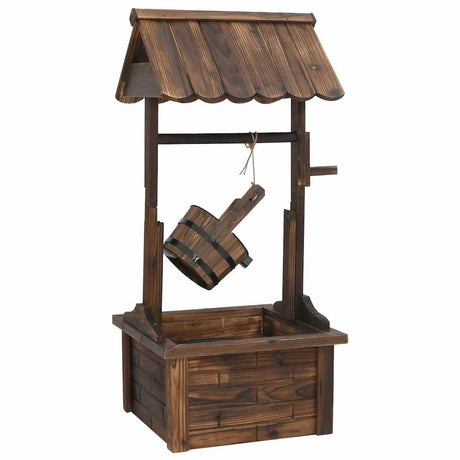 Vidaxl Wishing Fountain med pumpe 57x50x112 cm Solid fyrretræ