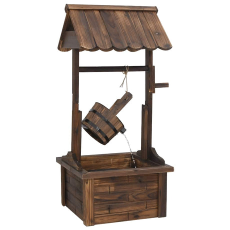 Vidaxl Wishing Fountain med pumpe 57x50x112 cm Solid fyrretræ