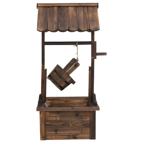 Vidaxl Wishing Fountain med pumpe 57x50x112 cm Solid fyrretræ