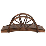 Vidaxl Garden Bridge med halvhjul 99x50x38 cm Solid fyrretræ