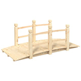 Vidaxx Garden Bridge med gelænder 150x67x56 cm fast fyrretræ