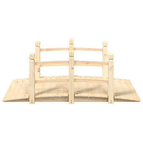 Vidaxx Garden Bridge med gelænder 150x67x56 cm fast fyrretræ