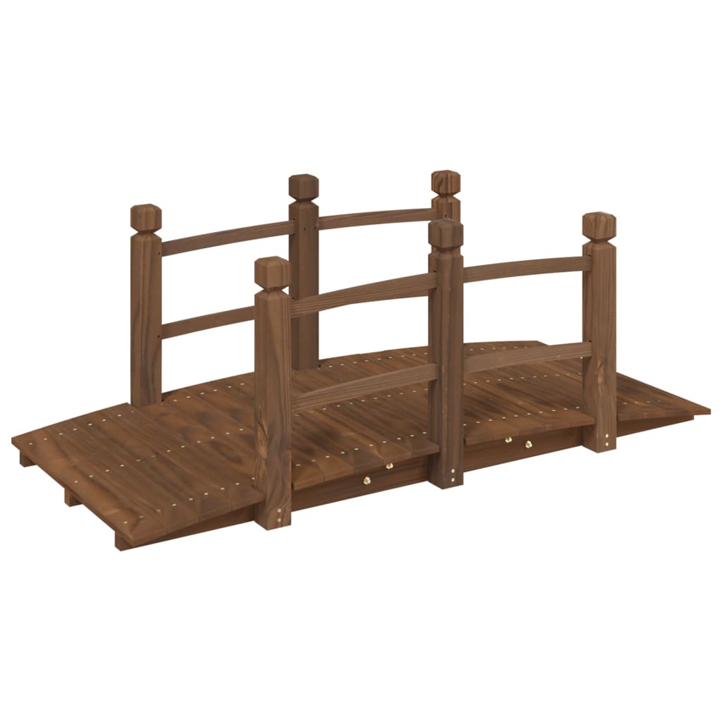 Vidaxx Garden Bridge med gelænder 150x67x56 cm fast fyrretræ
